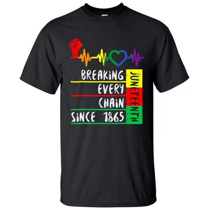 Breaking Every Chain Since 1865 Juneteenth Independence Day Tall T-Shirt