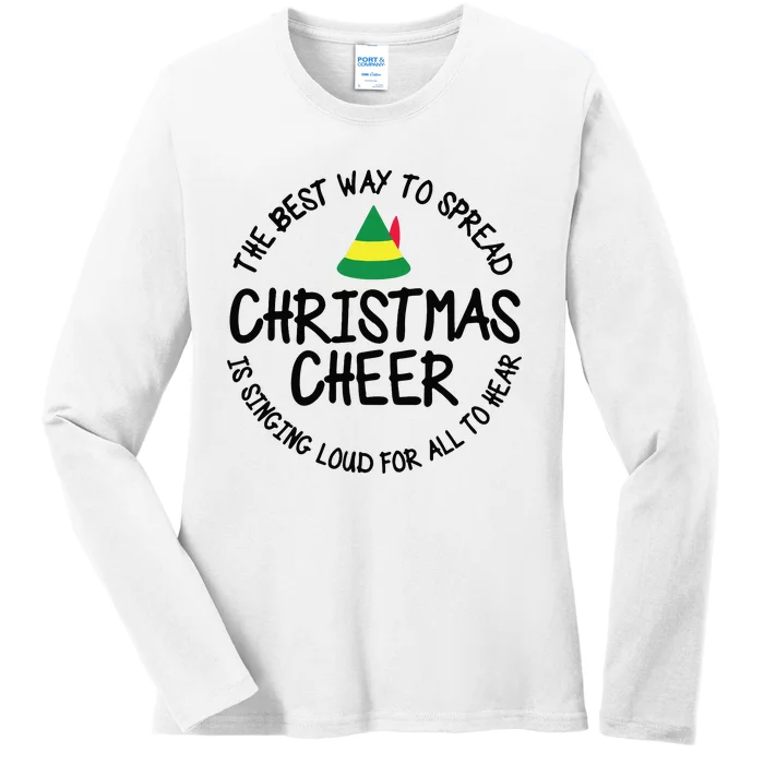 Buddy Elf Christmas Cheer Ladies Long Sleeve Shirt