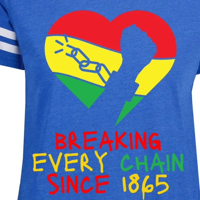 Breaking Every Chain Since 1865 Heart Graphic Gift Enza Ladies Jersey Football T-Shirt