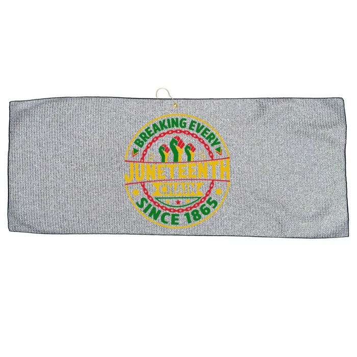 Breaking Every Chain Since 1865 Junenth Pride Gift Large Microfiber Waffle Golf Towel