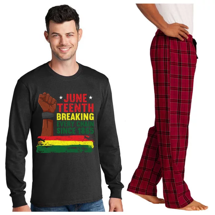 Breaking Every Chain Since 1865 Freedom Funny Juneteenth Great Gift Long Sleeve Pajama Set