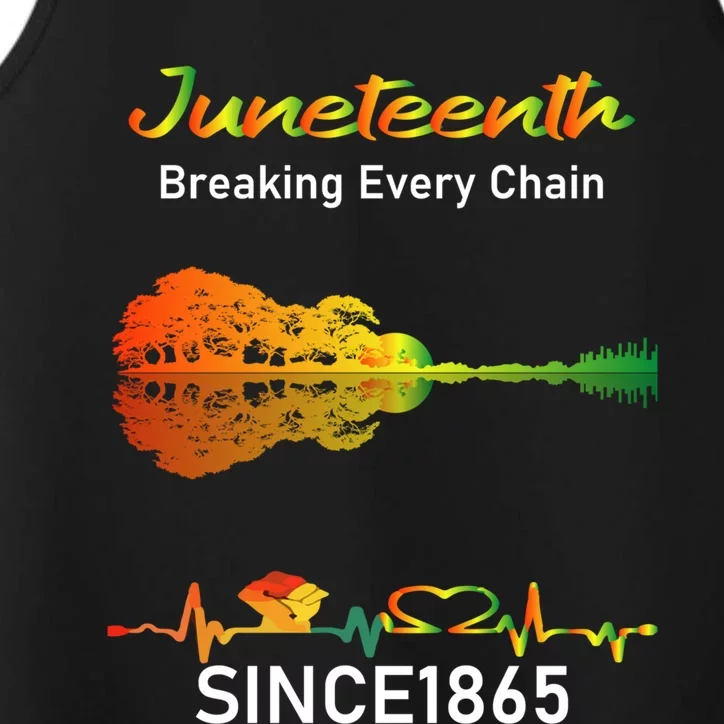 Breaking Every Chain Since 1865 Junenth Freedom Gift Performance Tank