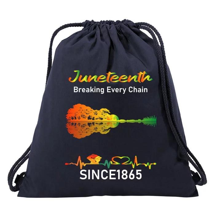 Breaking Every Chain Since 1865 Junenth Freedom Gift Drawstring Bag