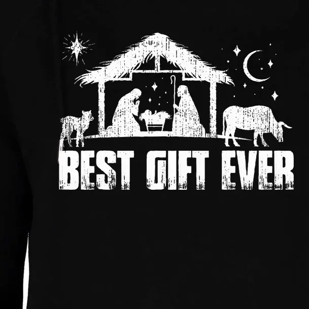 Best Ever Christmas Jesus Nativity Scene Christian Xmas Womens Funnel Neck Pullover Hood