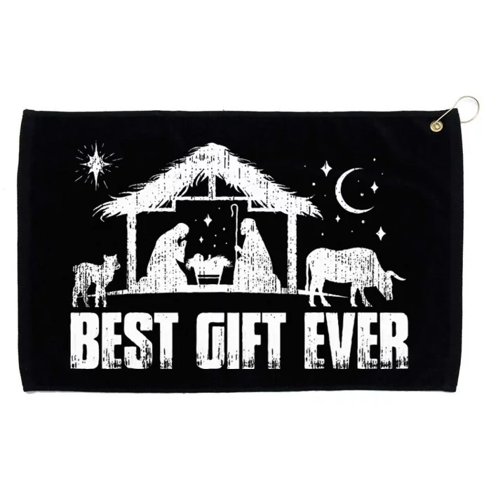 Best Ever Christmas Jesus Nativity Scene Christian Xmas Grommeted Golf Towel