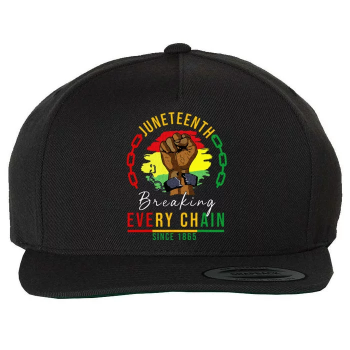 Breaking Every Chain Since 1865  Juneteenth Freedom Wool Snapback Cap