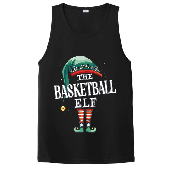 Basketball Elf Christmas Group Xmas Pajama Party Performance Tank