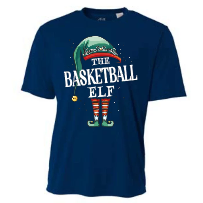 Basketball Elf Christmas Group Xmas Pajama Party Cooling Performance Crew T-Shirt