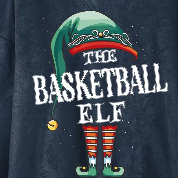 Basketball Elf Christmas Group Xmas Pajama Party Hooded Wearable Blanket