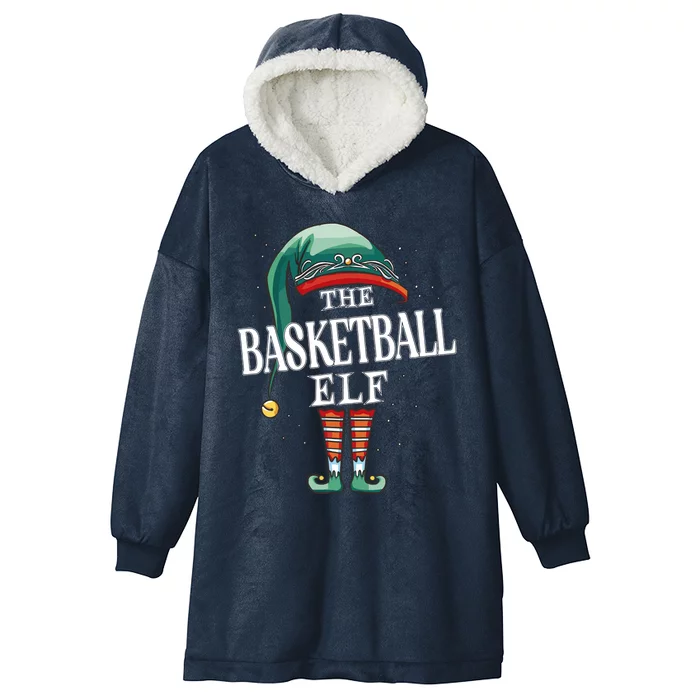 Basketball Elf Christmas Group Xmas Pajama Party Hooded Wearable Blanket