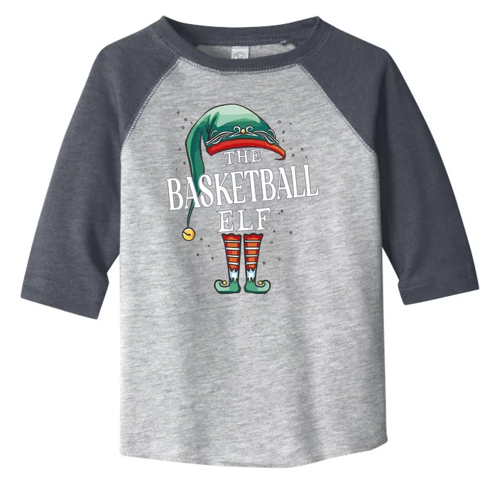 Basketball Elf Christmas Group Xmas Pajama Party Toddler Fine Jersey T-Shirt