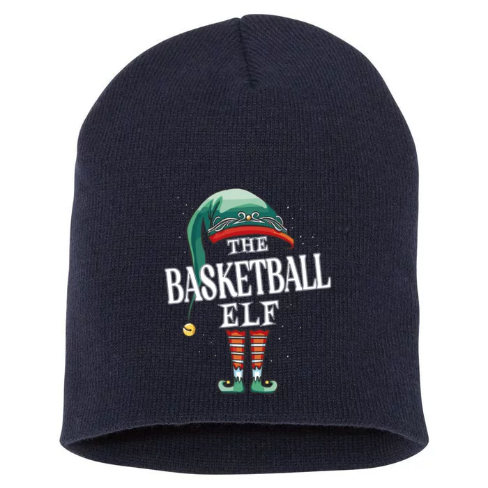 Basketball Elf Christmas Group Xmas Pajama Party Short Acrylic Beanie