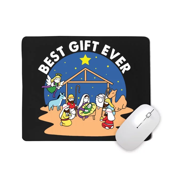 Best Ever Christmas Jesus Nativity Scene Christian Xmas Mousepad