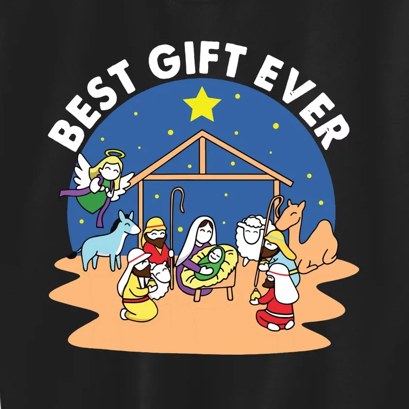 Best Ever Christmas Jesus Nativity Scene Christian Xmas Kids Sweatshirt