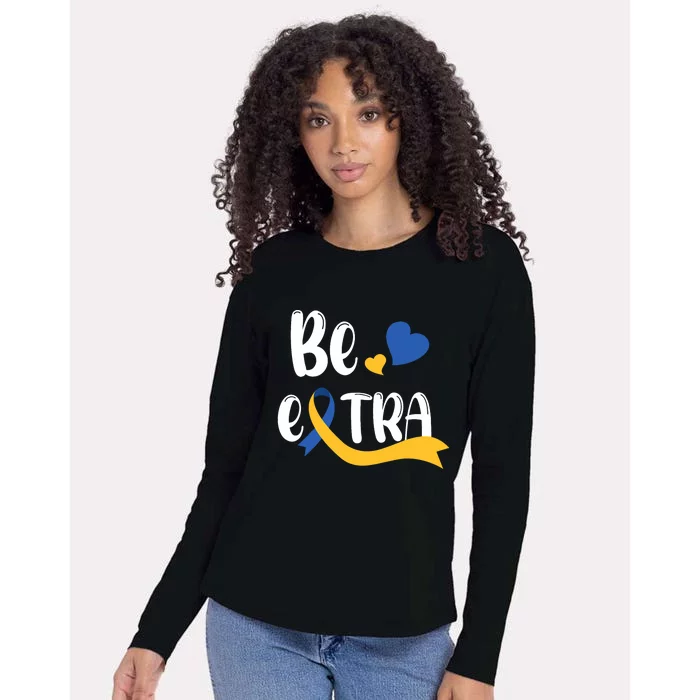 Be Extra Cute T21 World Down Syndrome Awareness Day Womens Cotton Relaxed Long Sleeve T-Shirt