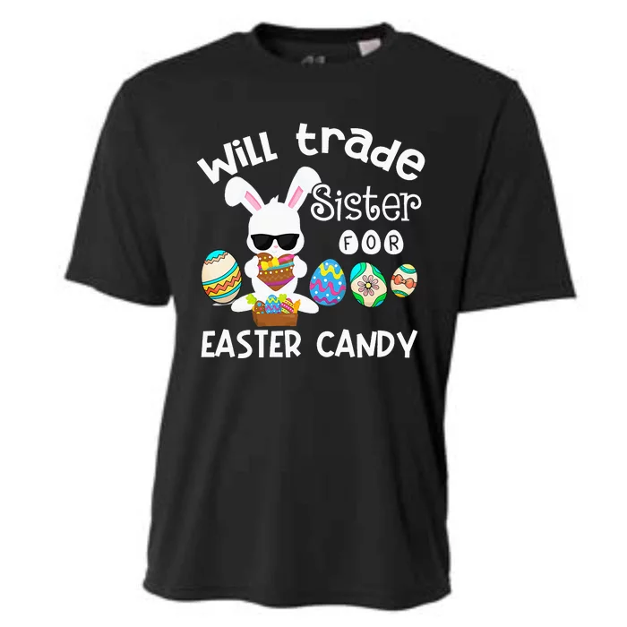 Bunny Eat Chocolate Eggs Will Trade Sister Easter Cooling Performance Crew T-Shirt