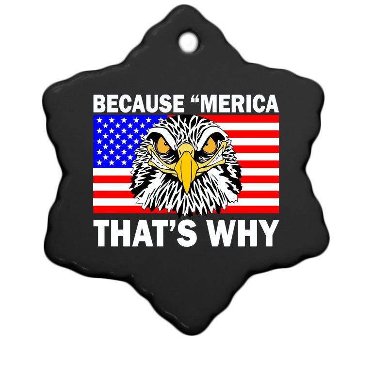 Because 'Merica That's Why! Eagle Christmas Ornament