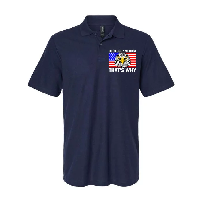 Because 'Merica That's Why! Eagle Softstyle Adult Sport Polo