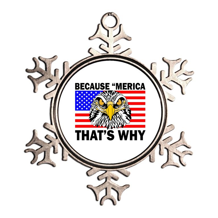 Because 'Merica That's Why! Eagle Metallic Star Ornament