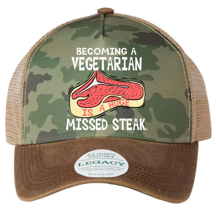 Becoming A Vegetarian is a Huge Missed Steak Legacy Tie Dye Trucker Hat