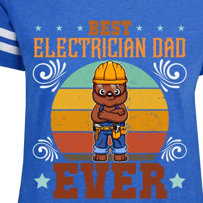 Best Electrician Dad Ever Electronics Engineer Gift Enza Ladies Jersey Football T-Shirt