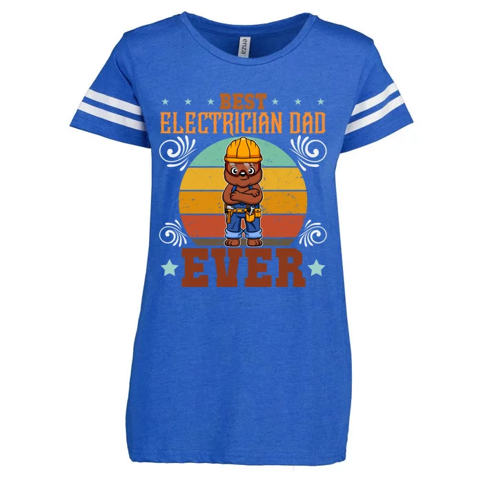 Best Electrician Dad Ever Electronics Engineer Gift Enza Ladies Jersey Football T-Shirt