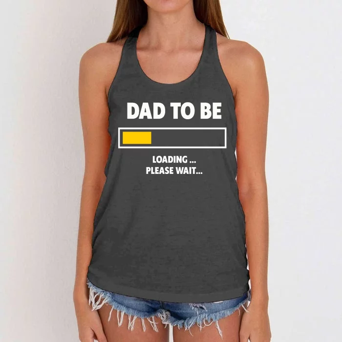 Best Expecting Dad, Daddy & Father Women's Knotted Racerback Tank