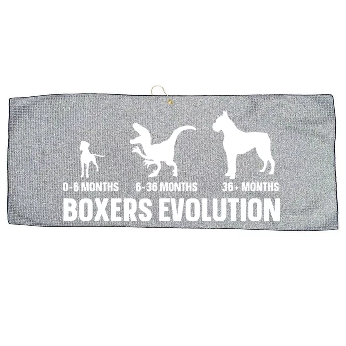 Boxers Evolution Design For A Boxer Owner Large Microfiber Waffle Golf Towel