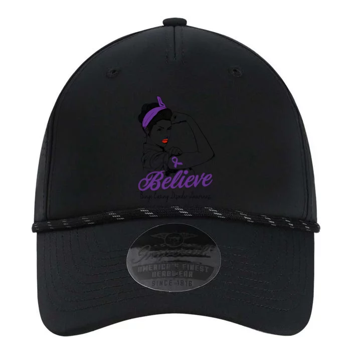 Binge Eating Disorder Warrior Unbreakable Purple Ribbon Gift Performance The Dyno Cap