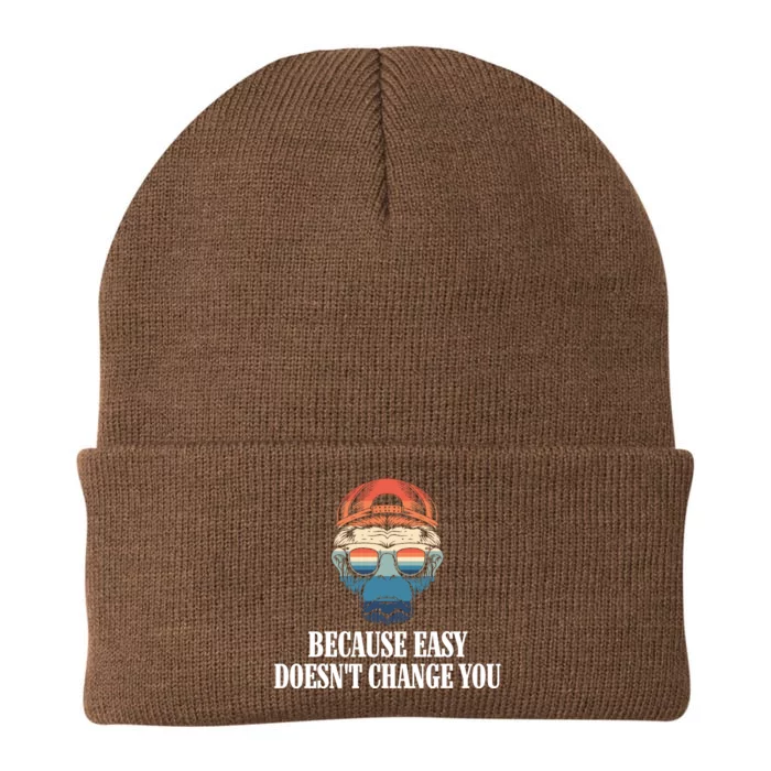 Because Easy DoesnT Change You Knit Cap Winter Beanie