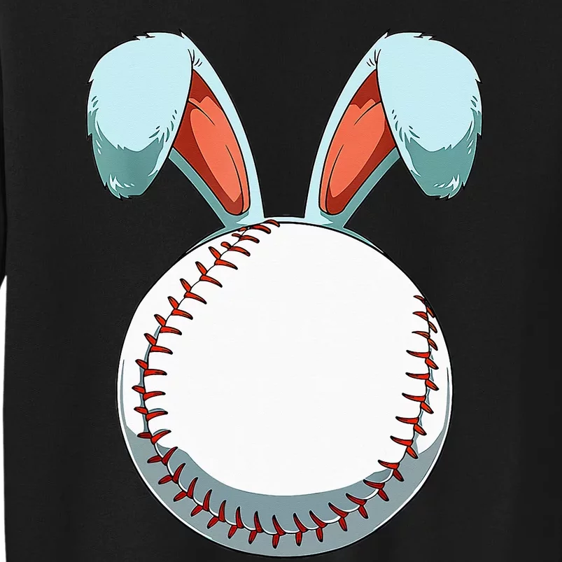 Baseball Easter Day Bunny Ears Rabbit eggs Tall Sweatshirt