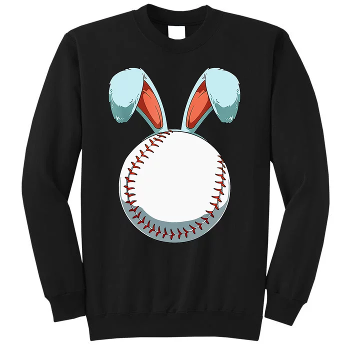 Baseball Easter Day Bunny Ears Rabbit eggs Tall Sweatshirt