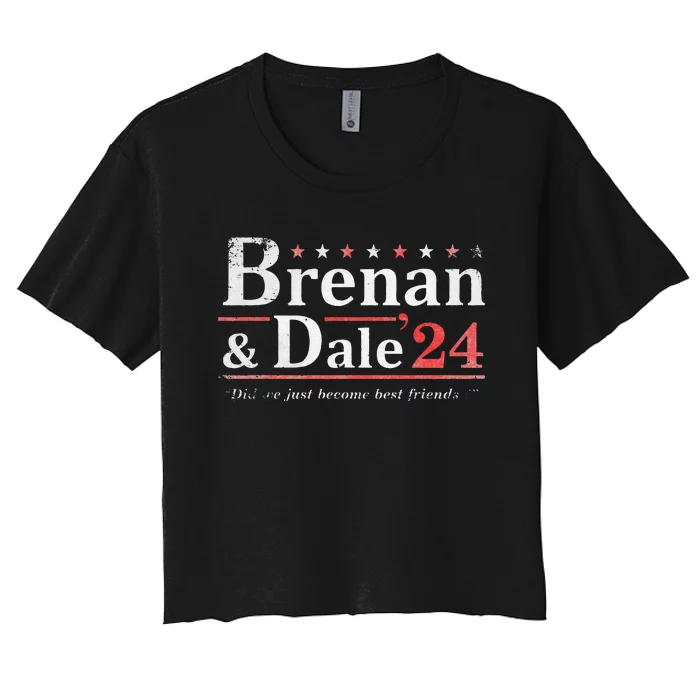 Brennan Election Dale 2024 Prestige Worldwide Funny Support Women's Crop Top Tee