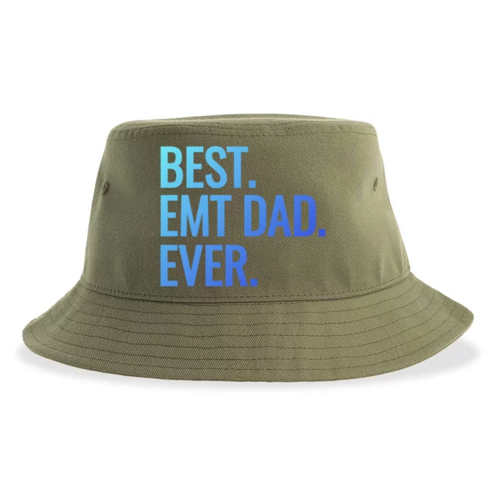 Best Emt Dad Ever Ambulance Worker Fathers Day Ems Workers Meaningful Gift Sustainable Bucket Hat