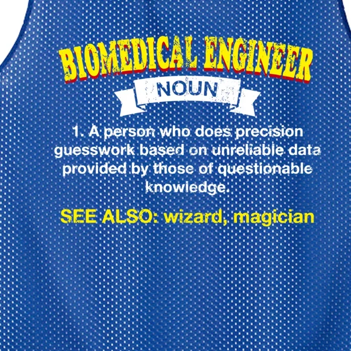 Biomedical Engineer Definition Funny Engineering Humor Gift Mesh Reversible Basketball Jersey Tank