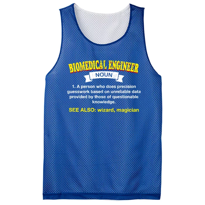 Biomedical Engineer Definition Funny Engineering Humor Gift Mesh Reversible Basketball Jersey Tank