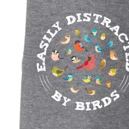 Birdwatching Easily Distracted By Birds Lover Ornithologist Cool Gift Doggie 3-End Fleece Hoodie