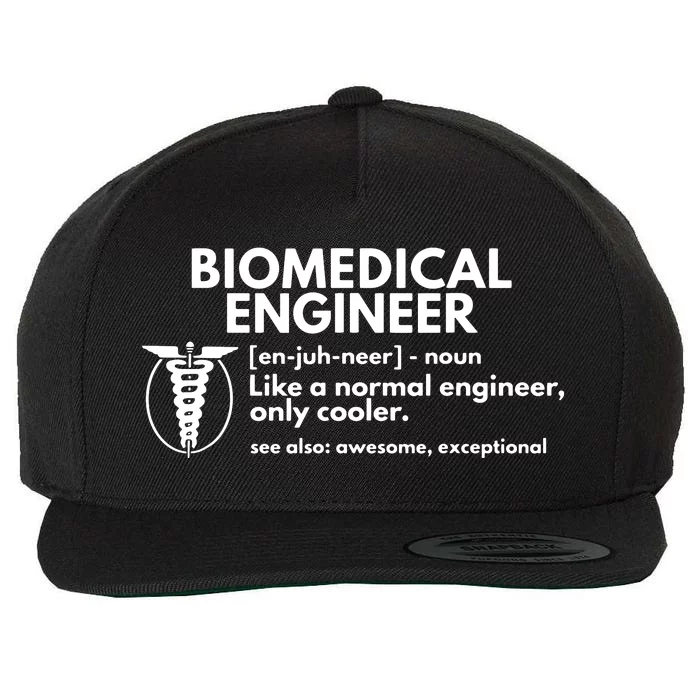 Biomedical Engineer Definition Funny Engineering Gift Wool Snapback Cap