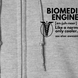 Biomedical Engineer Definition Funny Engineering Gift Full Zip Hoodie