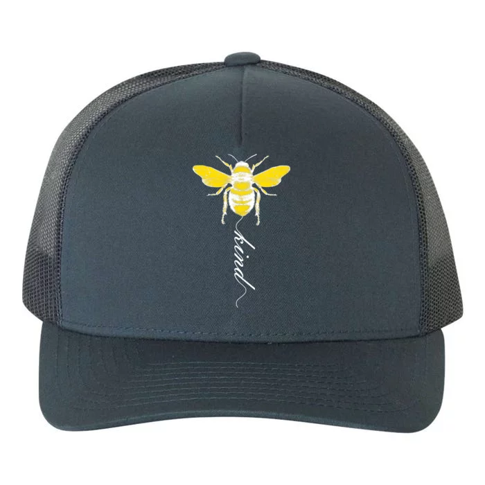 Bee Kind Bumblebee Script Yupoong Adult 5-Panel Trucker Hat