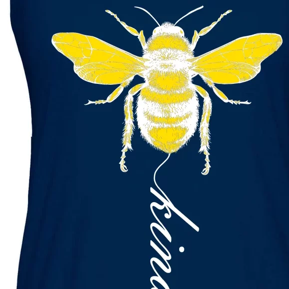 Bee Kind Bumblebee Script Ladies Essential Flowy Tank