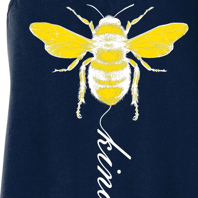 Bee Kind Bumblebee Script Women's Racerback Tank