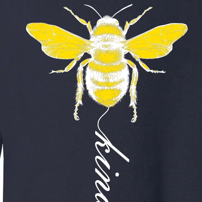 Bee Kind Bumblebee Script Toddler Sweatshirt