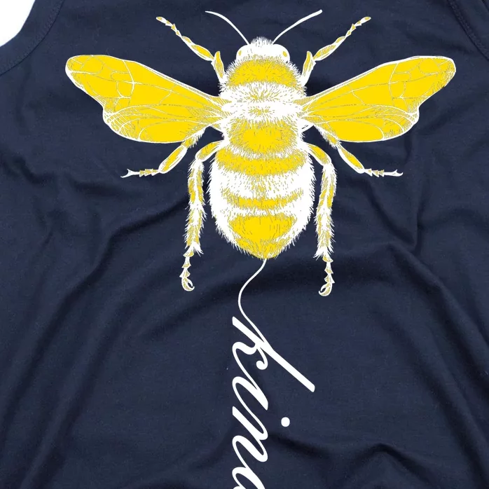 Bee Kind Bumblebee Script Tank Top