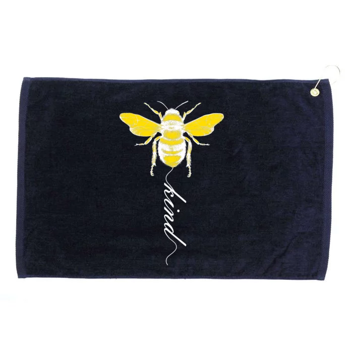 Bee Kind Bumblebee Script Grommeted Golf Towel