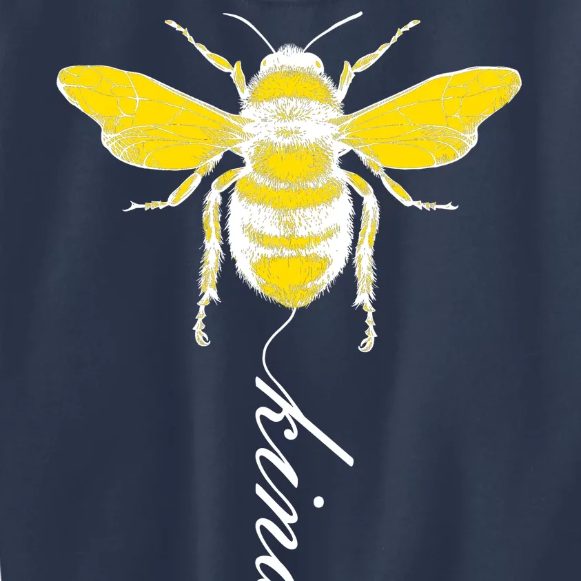 Bee Kind Bumblebee Script Kids Sweatshirt