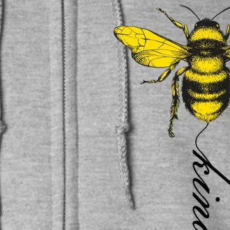 Bee Kind Bumblebee Script Full Zip Hoodie