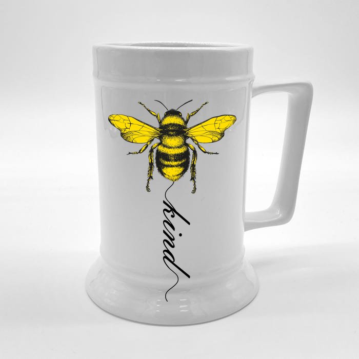 Bee Kind Bumblebee Script Front & Back Beer Stein