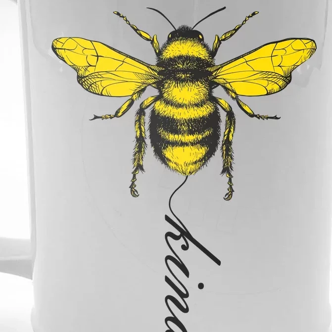 Bee Kind Bumblebee Script Front & Back Beer Stein