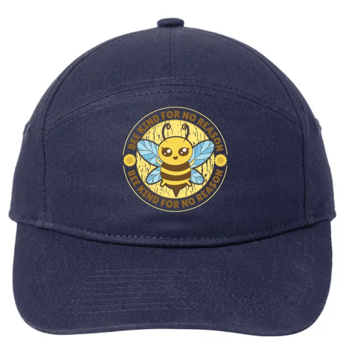 Bee Kind For No Reason 7-Panel Snapback Hat